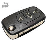 Викидний ключ корпус A8 Audi 3 кнопки CR2032 4D0837231A 4D0837231, фото 2