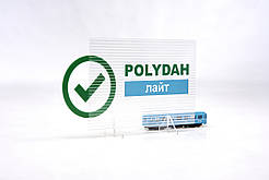 Полікарбонат для душа сотовий прозорий POLYDAH-лайт 6 мм, 2100х6000