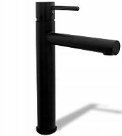 Смеситель для раковины (умывальника) REA TESS BLACK черный высокий Baumar - Знак Качества