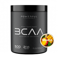 Амінокислоти BCAA Бсаа Powerful Progress BCAA 2:1:1 Instant 500 г зі смаком манго