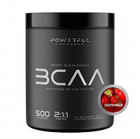 Аминокислоты BCAA Бсаа Powerful Progress BCAA 2:1:1 Instant 500 г со вкусом клубника