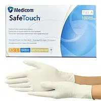 Перчатки латексные Medicom SafeTouch® Connect, XS (5-6), белые, неопудренные, 100 шт