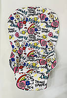 Чохол DavLu до стільчика для годування Chicco Polly 2 в 1 Райдуга (Ch-n-3-13)