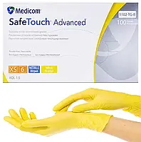 Нитриловые перчатки Medicom SafeTouch Advanced Yellow, XS (5-6), желтые, 100 шт