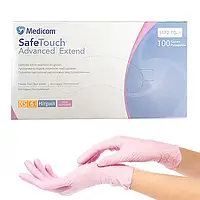 Нитриловые перчатки Medicom SafeTouch Advanced Extend+, XS (5-6), светло-розовые, 100 шт