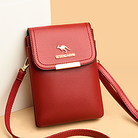 Женская мини сумочка клатч Кенгуру, маленькая сумка для девушек, модный женский кошелек-клатч Красный