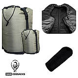 Спальний мішок зимовий -35 °C Ukr Cossacks (XL) З додатковими кишенями + Бахіли у подарунок, фото 9
