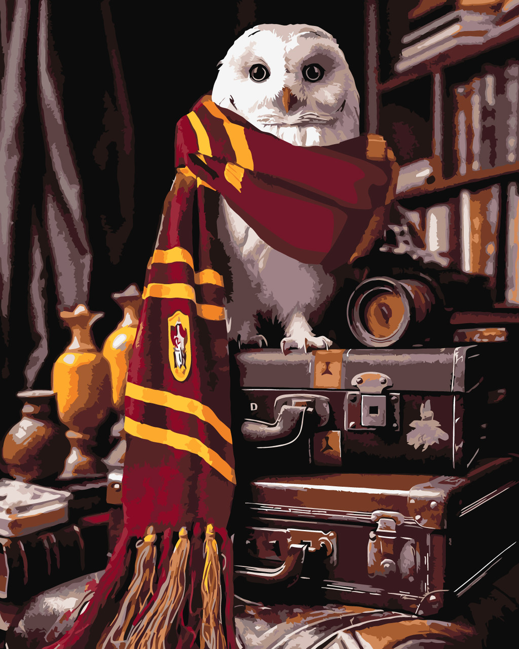 Картина за номерами 40×50 см Kontur Сова Гаррі Поттера DS0571, фото 1