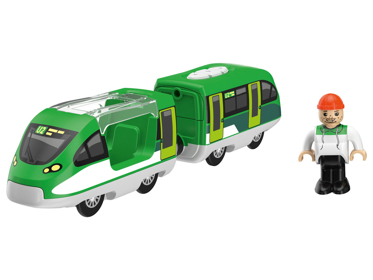 Локомотив з вагоном для дерев'яної залізниці Playtive Tomas 3 Німеччина, фото 1
