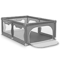 Дитячий великий ігровий манеж Lionelo WILLOW GREY CONCRETE, 187х127см