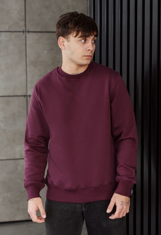 Базовий бордовий світшот Staff bordo basic fleece