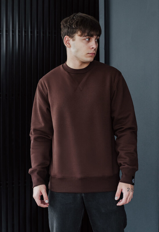 Теплий коричневий світшот Staff brown basic fleece