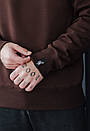 Теплий коричневий світшот Staff brown basic fleece, фото 4