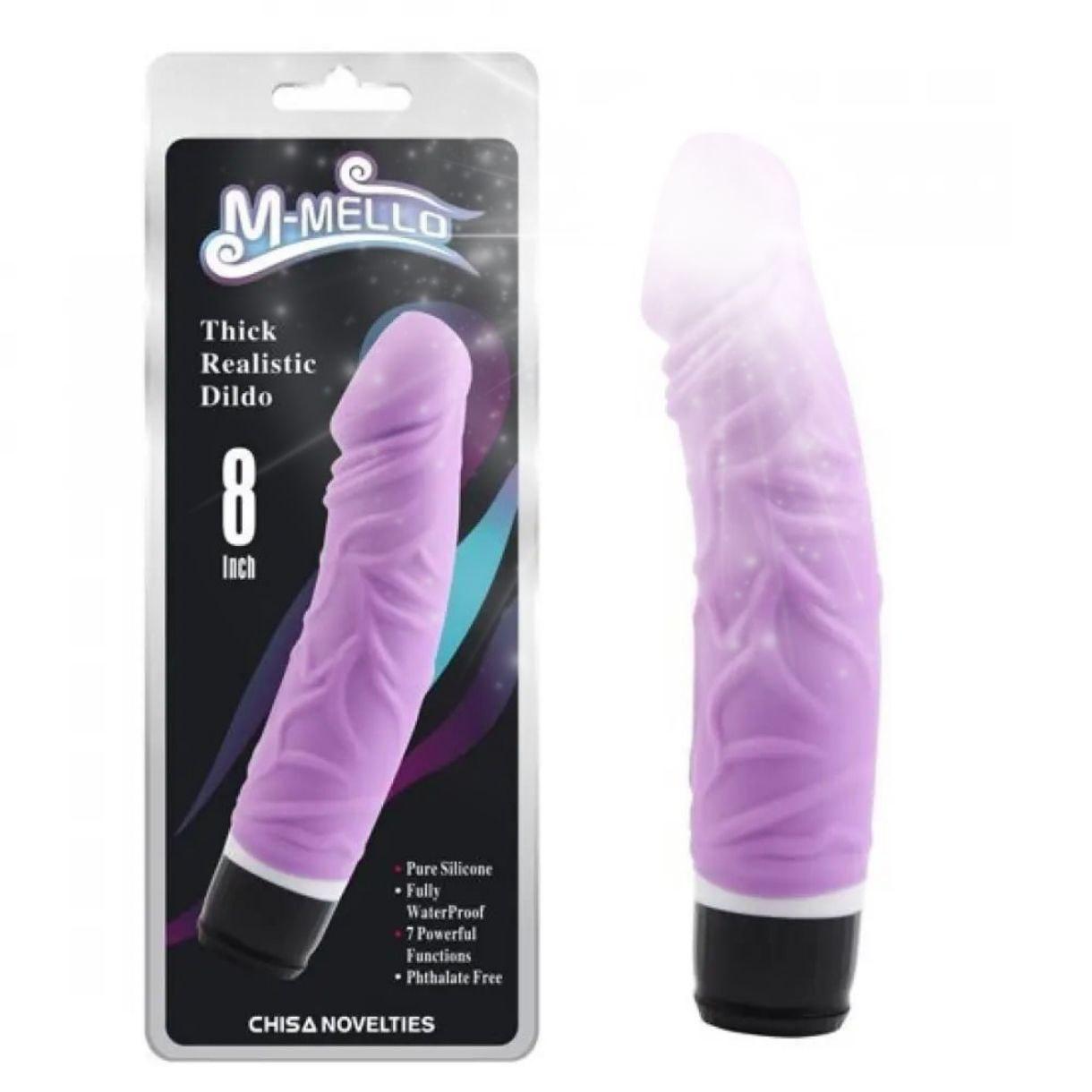 CH34621 вібратор силіконовий Chisa m mello Thick Realistic Purple Кітті