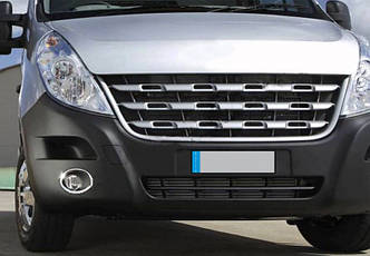 Накладки на противотуманки (2 шт., нерж.) для Nissan NV400 2010-2023 рр