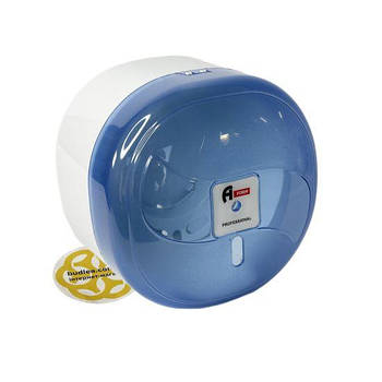 Дозатор для туалетного паперу MINI з бічним витягуванням, блакитний прозорий Afacan Plastik