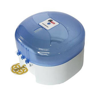 Тримач для туалетного паперу з замком MINI з бічним витягуванням, блакитний прозорий Afacan Plastik