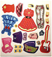 БАГАТОРАЗОВА АППЛІКАЦІЯ Одяг для красуні! "Співачка" | Набір для творчості, фото 6