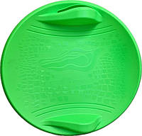 Санки-ледянка / Ледянка / Тарелка / Пластиковые санки / Круглые санки "Alligator", зелёные