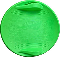 Санки-льодянка / Крижанка / Тарілка / Пластикові санки / Круглі санки "Alligator", зелені