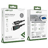 Дата кабель Acefast MFI C6-01 USB-C to Lightning zinc alloy digital display braided (1.2m), фото 7
