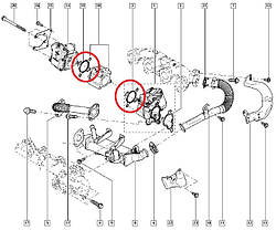 Прокладка клапана ЕГР Renault Trafic II/Opel Vivaro 2.0 dCi 8200577398 Оригінал