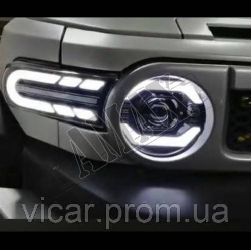 АКЦИЯ!!! Фары основного света + поворотники диодные ( NEW DESIGN ) Toyota FJ Cruiser (2004-2019) АКЦИЯ!!! - фото 7 - id-p1138828411