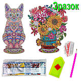 Алмазна мозаїка Ікона Божої Матері, на підставці, 30х30 см. (BJP202), фото 2