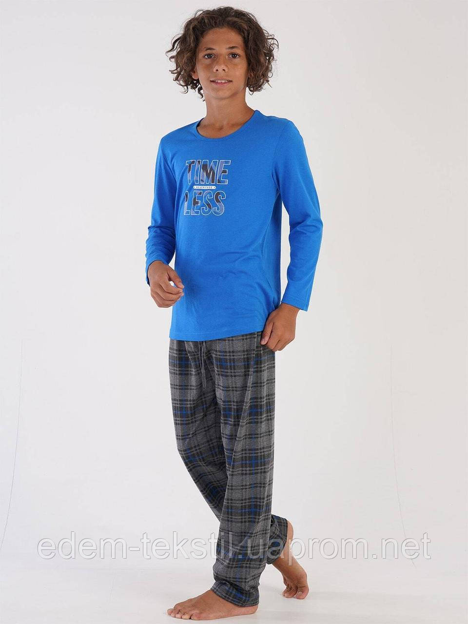 Піжама для хлопчика з брюками Vienetta 0834, Синій, Зріст 134-140 (9-10 років)