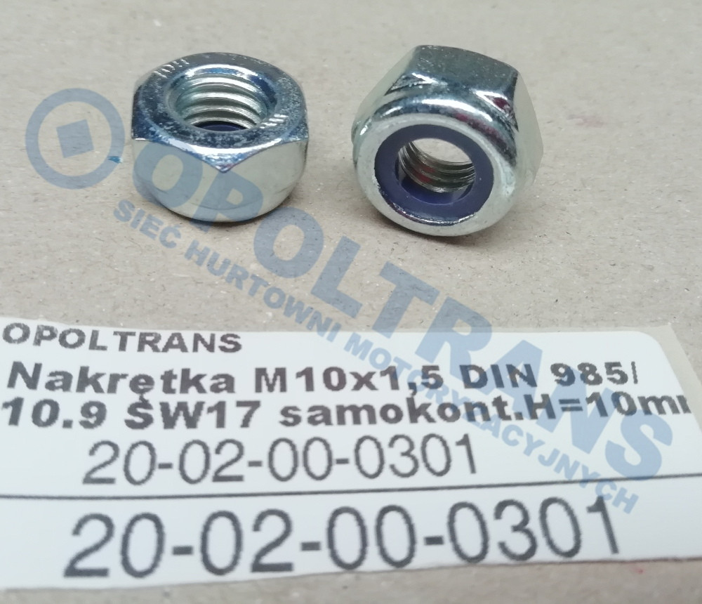 Гайка болта ресори M10x1.5 20-02-00-0301 Mega