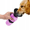 Портативна поїлка для собак Dog Water Bottle, 550 мл, біла / прозора, фото 4