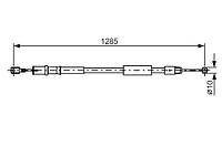 Трос ручника Viano (03-) Vito (03-) Bosch 1 987 482 026