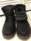 Супер Wrangler! Чоловічі зимові черевики чорні натуральна шкіра взуття в стилі Вранглер чоботи, фото 6