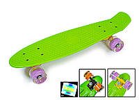 Пенніборд Скейтборд дитячий Penny Board Green Світні колеса