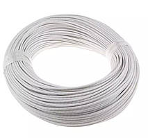 Нагрівальний кабель 60 Ом/м з мідно нікель-хромового сплаву білий 100 м діаметр 2 мм