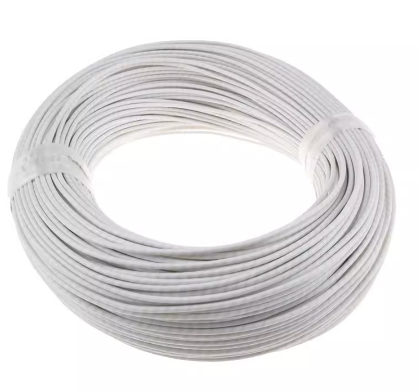 Нагрівальний кабель 60 Ом/м з мідно нікель-хромового сплаву білий 100 м діаметр 2 мм