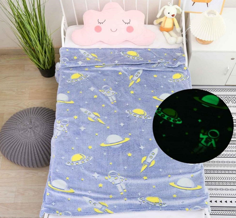 Дитячий плед мікрофібра, що світиться в темряві (180см х 180см) (60), фото 3