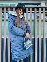 Зимнее женское пальто куртка на меху Ткань плащевка на синтепоне, подкладка эко мех Размер 42-46