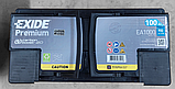 Акумулятор EXIDE PREMIUM 100Ah Ев (-/+) (900EN) (д353*ш175*в190) EA1000, фото 2