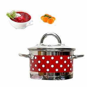 Кастрюля 3,6 л з нержавіючої сталі German Family GF-2031 Кухонний посуд з багатошаровим індукціоним дном