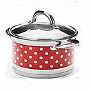 Кастрюля 2,6 л з нержавіючої сталі German Family GF-2030  Кухонний посуд з багатошаровим індукціоним дном, фото 2