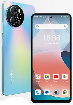 Смартфон Blackview SHARK 8 Blue 8\256GB NFC Helio G99 6.78" дюйма 120Hz + стекло, фото 1