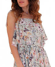 Сарафан короткий метелик зелений Vona ТМ Прованс ТМ ПРОВАНС Прованс by Vona, S, 100% полиэстер, білий, блакитний,зелений