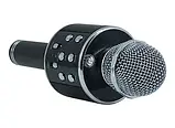 Компактний ручний мікрофон із колонкою ws-858 Bluetooth Караоке мікрофон USB-мікрофон Чорний, фото 6