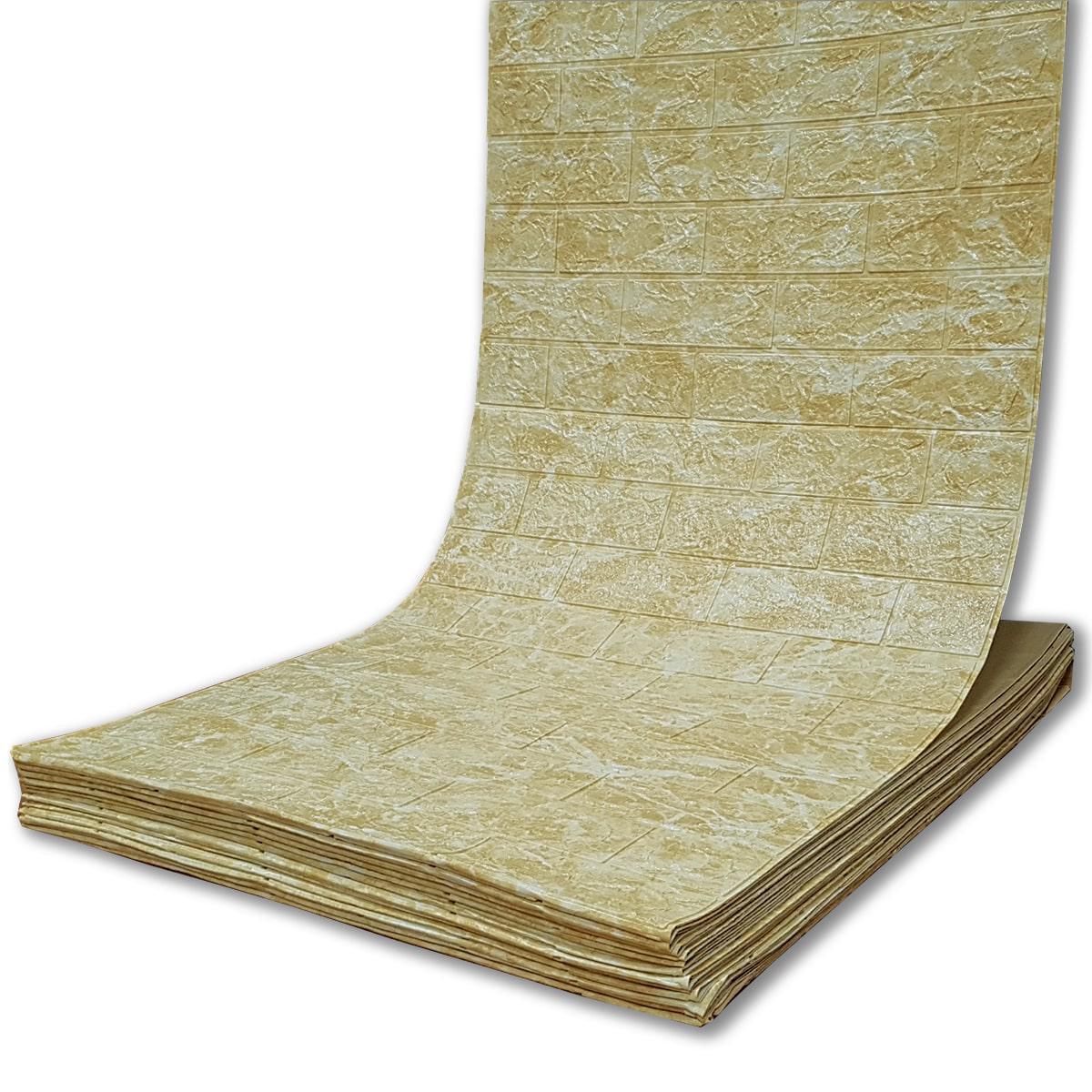 Самоклеючі шпалери в рулоні 20м x70см x 3мм на клейовій основі миючі під цеглу бежевий мармур