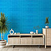3Д шпалери самоклеючі миючі 20м x70см x 3мм на клейовій основі в рулоні синя цегла, фото 8