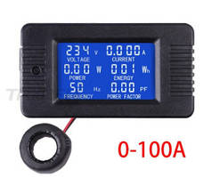 Ватметр PZEM-022 100A (вимірювач напруги струму частоти) AC 80-260V / 100A