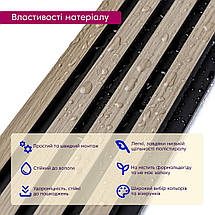 Рейка декоративна PS дуб з графітом 2900х120х11мм SW-00001738, фото 5