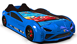 Ліжко для машини пластикове Lamborghini синє, двері відчиняються, звукові ефекти, пульт, фото 3