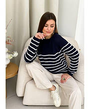 Джемпер Cotton индиго в полоску ART KNIT